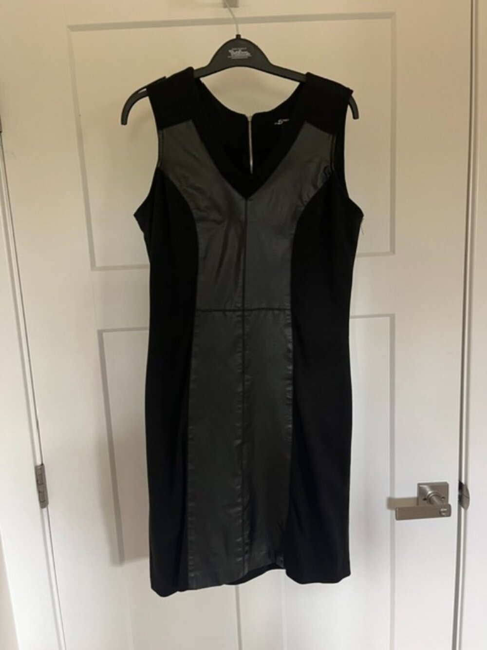 Black Leather Front Dress